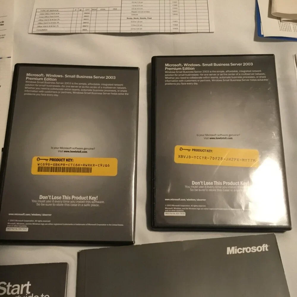 Microsoft Windows Small Business Server 2003 Premium Edition w/ Product Keys